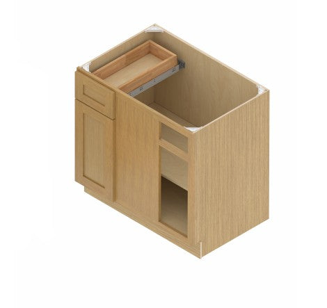 BLB42/45: Oak Shaker Base Blind Comer 42"W*24"D*34-1/2"H-1D-1DRA-1S