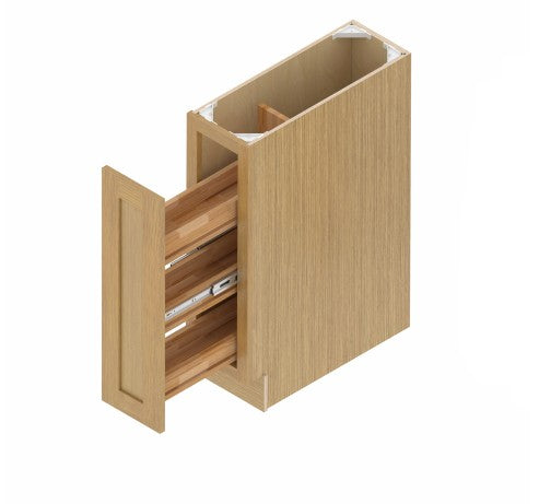 BSR12: Oak Shaker Base Spice Pull Out 12"W*24"D*34-1/2"H