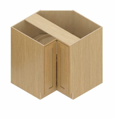 LSB3612: Oak Shaker 36" 2 Doors   Laze Susan Base Cabinet