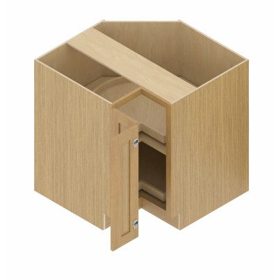 LSB3309: Oak Shaker 33" 2 Doors   Laze Susan Base Cabinet