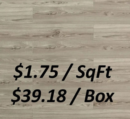 SPC402-F:  Vinyl Flooring 7MM 22.39SQFT/BOX     $39.18/Box      $1.75/SqFt
