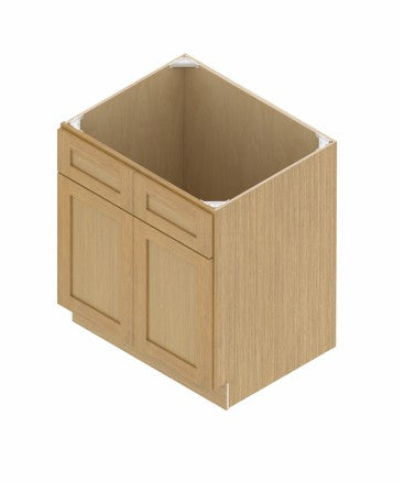 VSB42: Oak Shaker 42"  2 Headers 2 Doors   Vanity Sink Base Cabinet