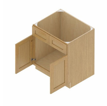 VSB42: Oak Shaker 42"  2 Headers 2 Doors   Vanity Sink Base Cabinet