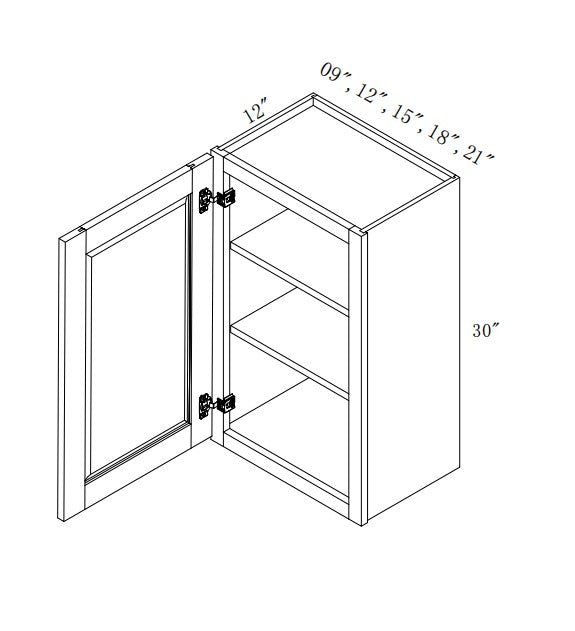 W1530:  Oak Shaker Wall 15