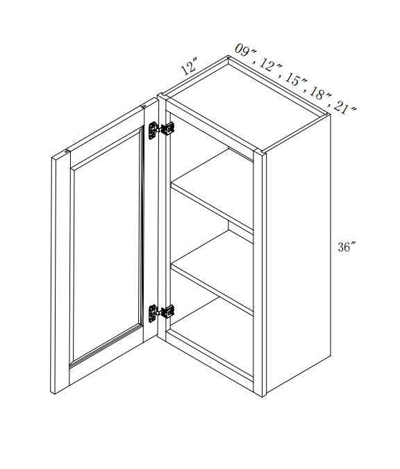 W2136:  Oak Shaker Wall 21