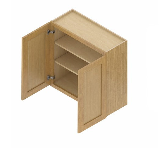 W2430:  Oak Shaker Wall 24"W*30"H*12"D-2D-2S