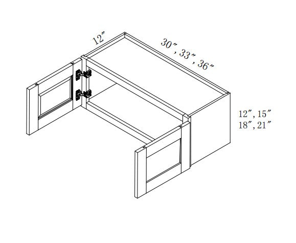 W3015: Oak Shaker Wall 30