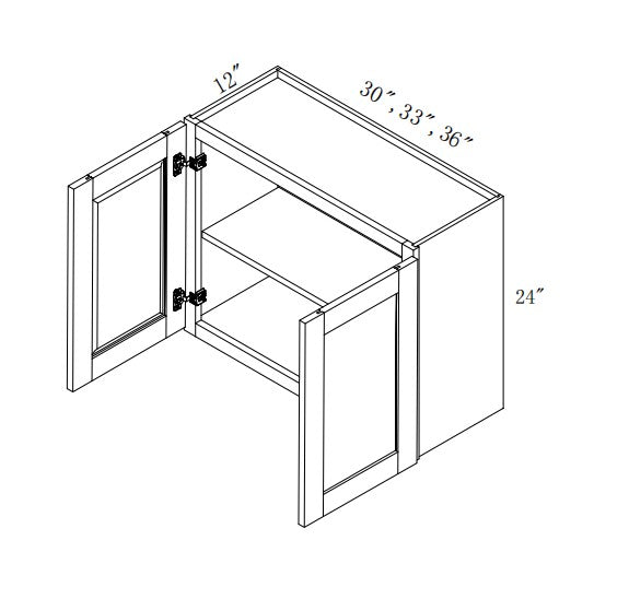W3624:  Oak Shaker Wall 36