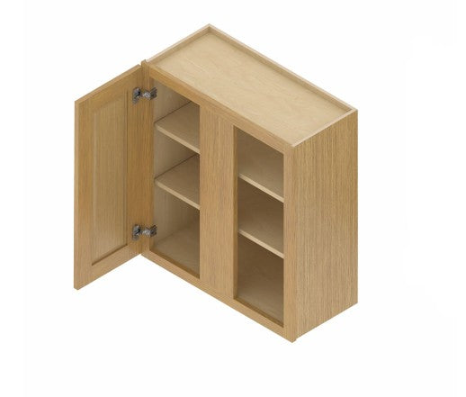 WBC2730: Oak Shaker Wall Blind Cabinets 27"W*30"H*12"D-1D-2S