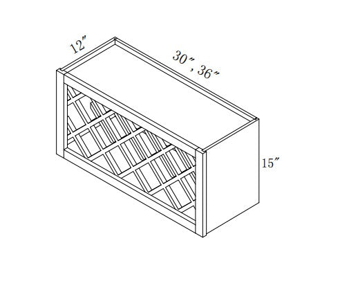 WR3015: Oak Shake Wine Rack 30"W*15"H*12"D
