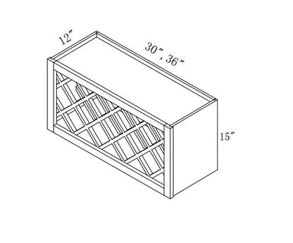 WR3015: Oak Shake Wine Rack 30"W*15"H*12"D
